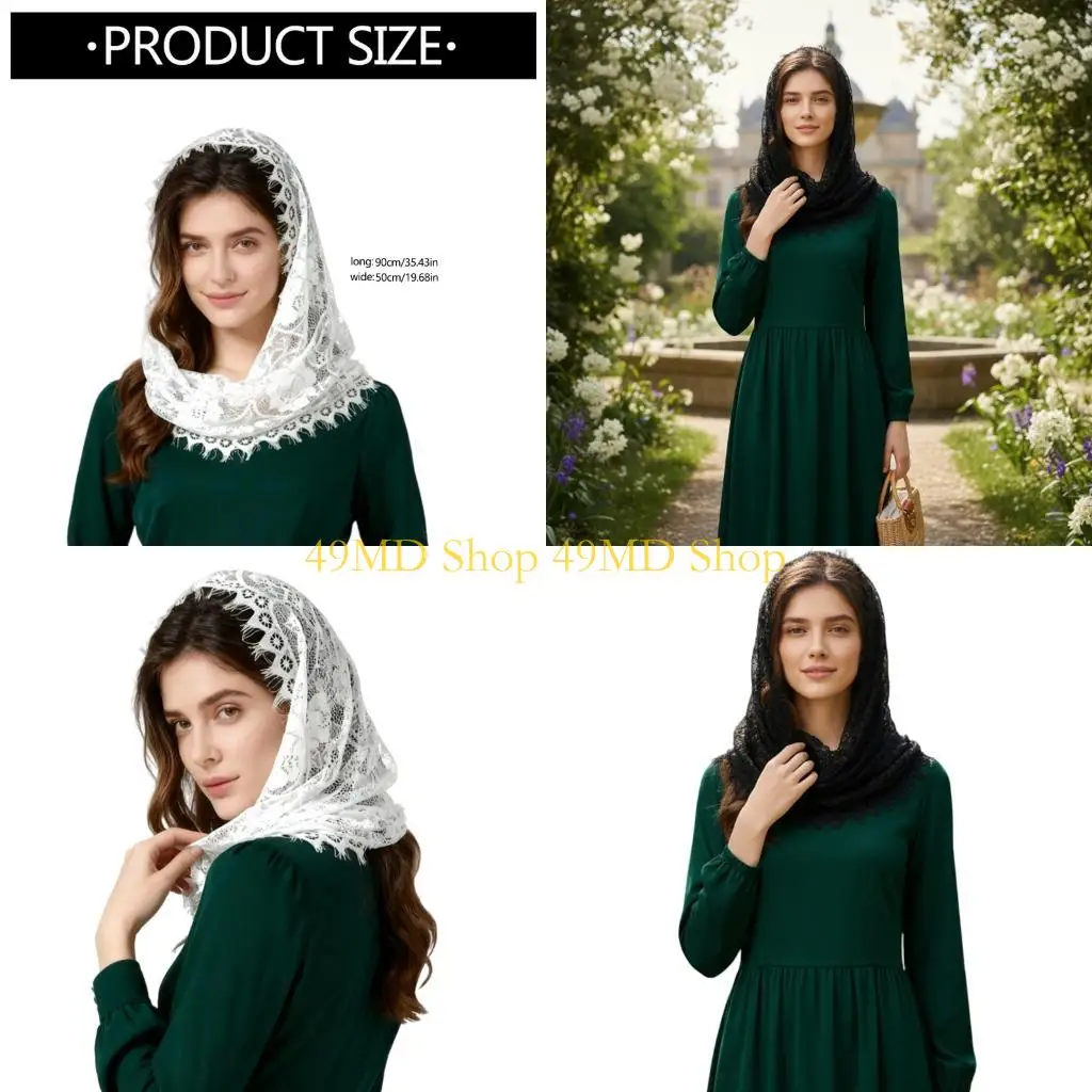 

49MD модный прозрачный шарф с цветочной вышивкой, легкий головной убор, модная нейлоновая прозрачная шаль для женщин