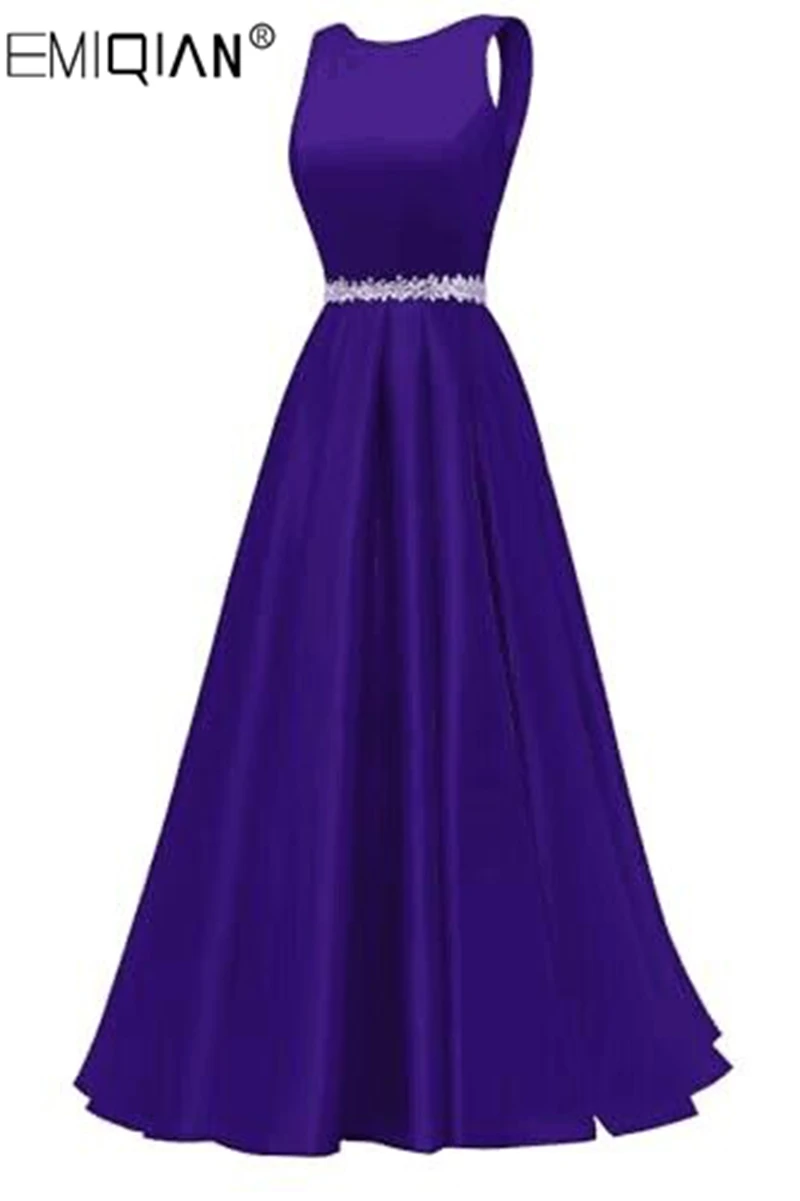 A Line Boat Neck Beaded Evening Dress Custom Made Outdoor Satin Wedding Formal Prom Dress Floor Length Evening Gown Bridal