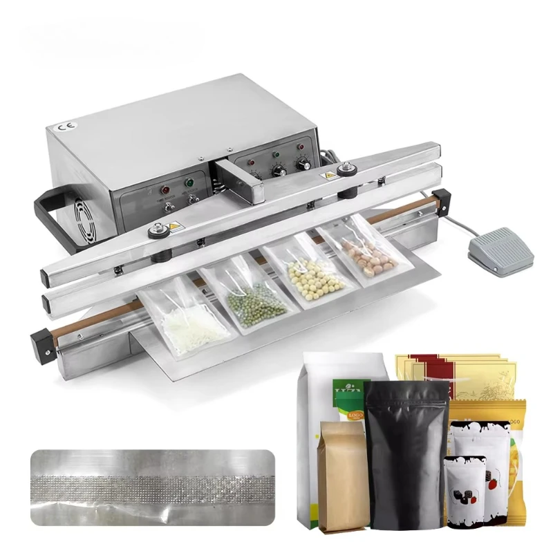 CHA650 Automatic Horizontal PE Plastic Film Bags Heat Sealing Machine Foot Operated Band Sealer Machine