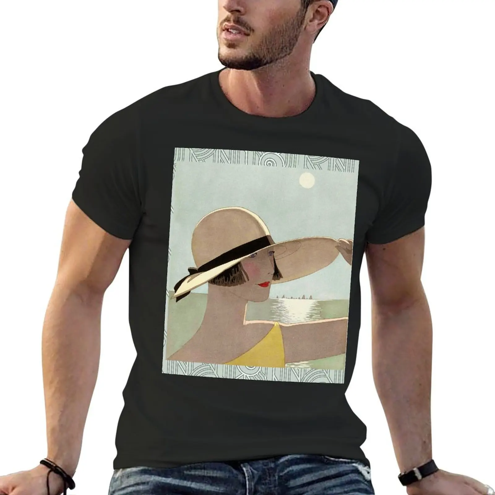 à la plage T-Shirt plain blacks shirts graphic tee men