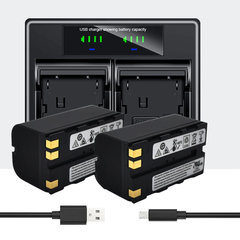 Leica TPS1200 TS02 TS06 TS09 Total Station GEB221 Battery New LCD Double Charger USB