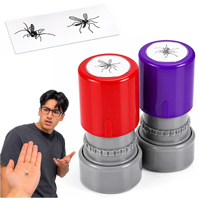Realistic Fake Mosquito Bite Stamp Home Decor Self Inking Prank Stamper Kit April Fools Day Funny Gag Gift for Creative Jokes