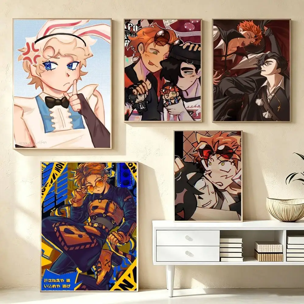 Benny Jackpot Crash Course Eddie Round  Poster High Quality Dorm Living Room Aesthetic Wall Decoration Painting Stickers Gift