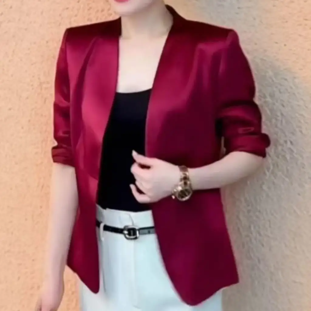 

Commute Blazer Overcoat Female Women'S Coats Vacation Cold Boyfriend Exquisitely Trimmed Original Clearance Bohemian Feel Cute