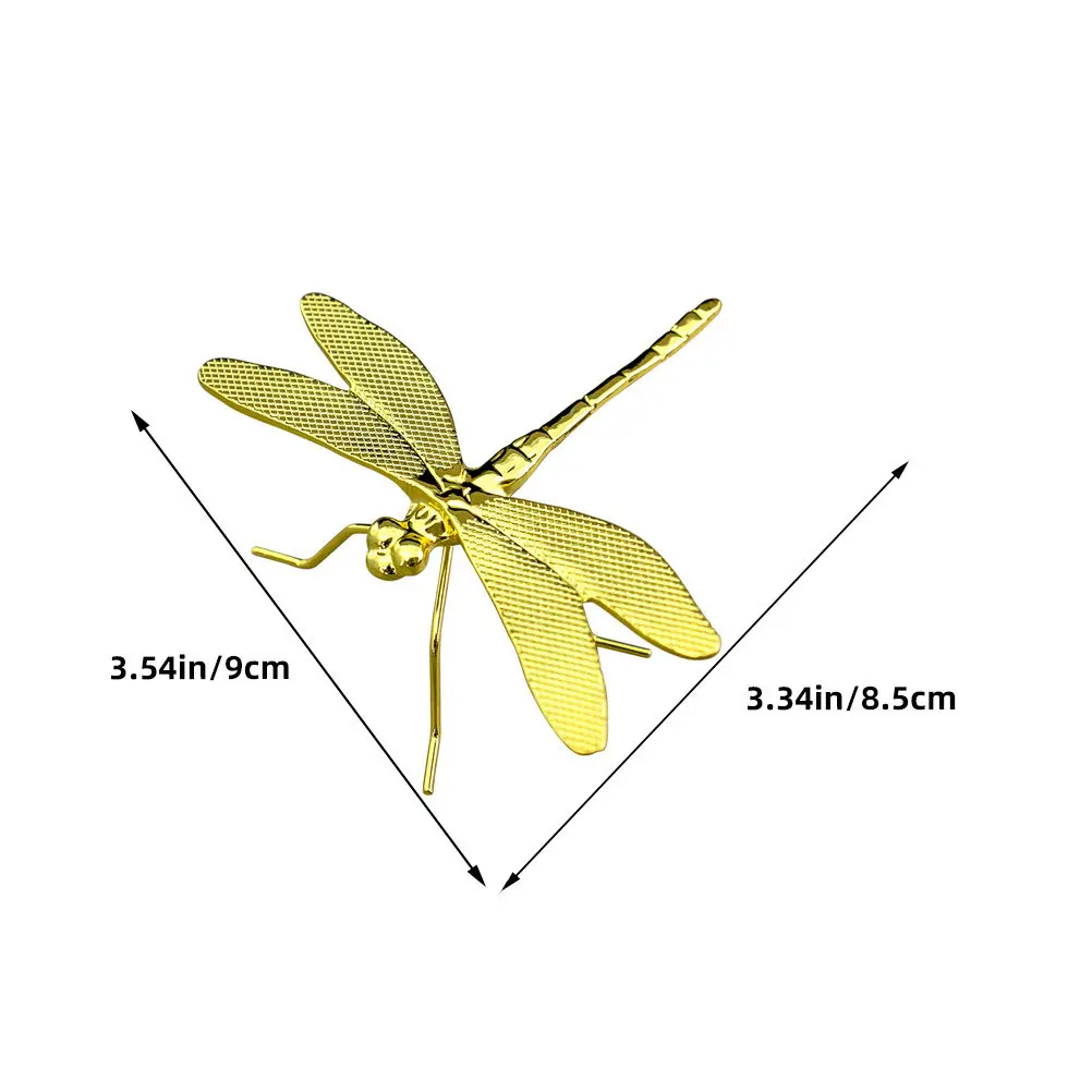 Gold Metal Insect Statues 2 Piece Set Modern Desktop Sculptures Home Office Garden Decor Gift