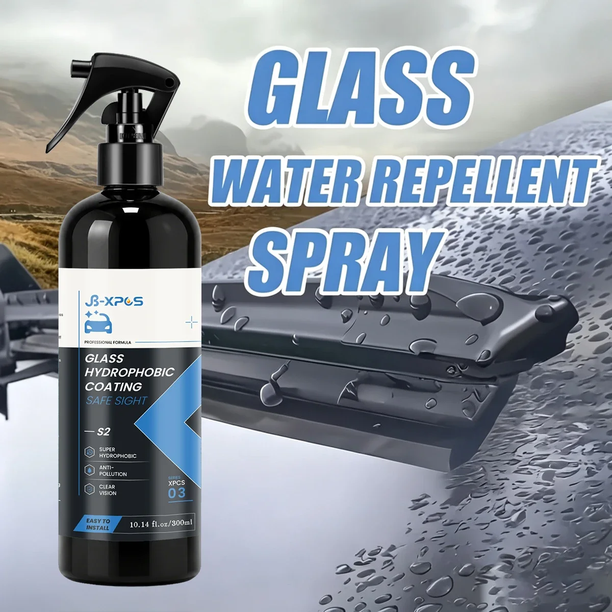 Car Glass Rain Repellent Windshield Water Repellent Spray Anti Rain Coating Agent for Auto Window Rearview Mirror YT0103