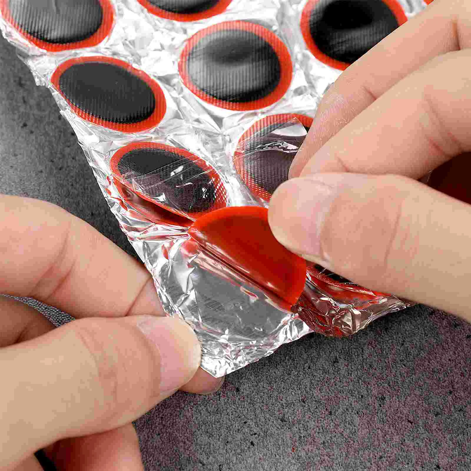 48pcs 30mm Motor Bike Tire Inner Tube Puncture Rubber Patches Repair Kit tire patch patch repair kit