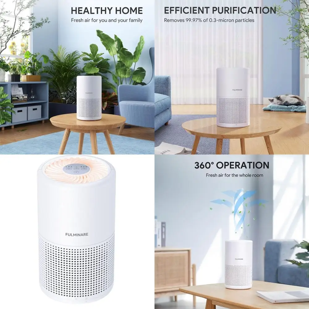 

Портативный очиститель воздуха H13 HEPA с ночником для спален, офисов и гостиных