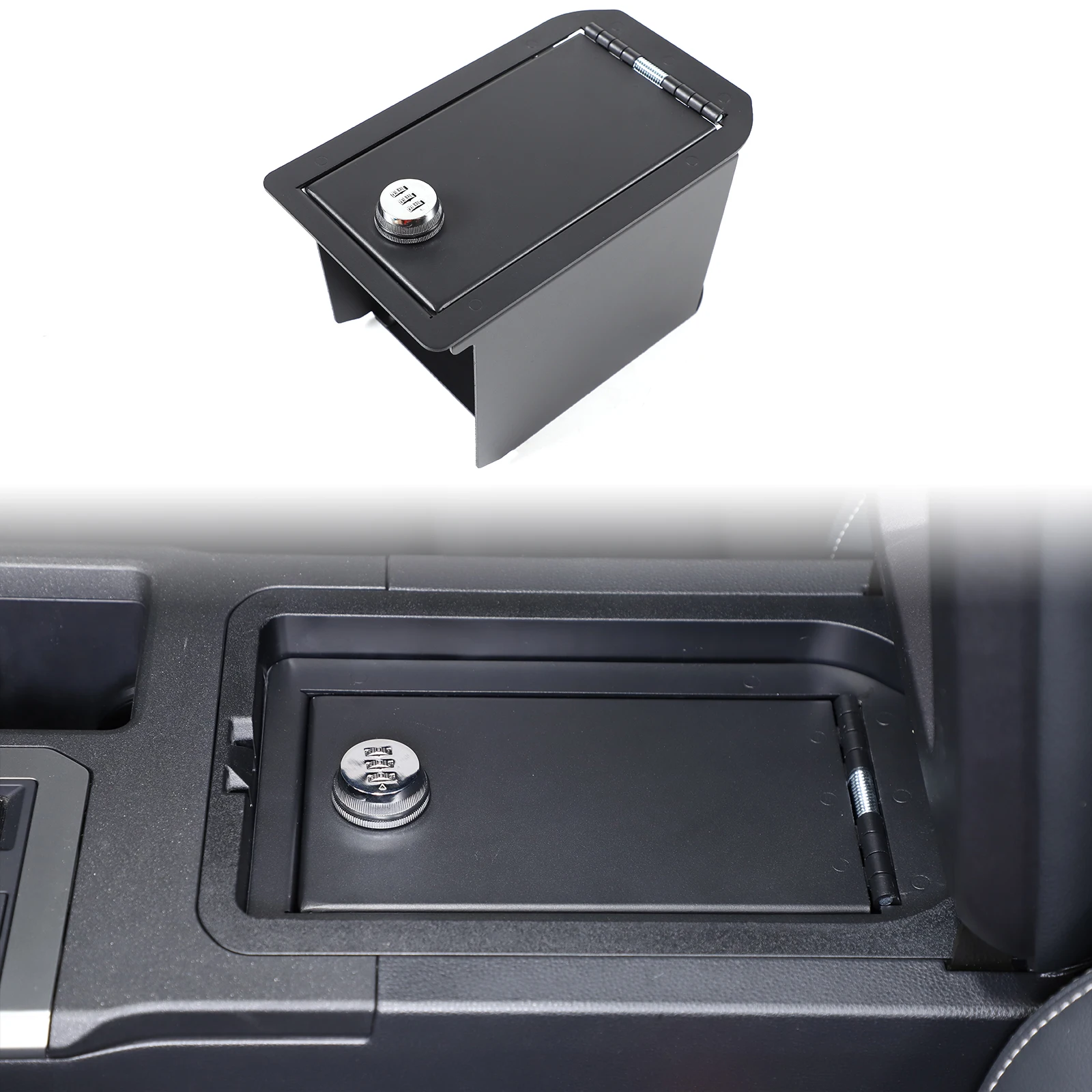 Carbon Steel Center Console Armrest Storage Box Safe For Toyota Prado 2024 Automotive Interior Organizer Accessories