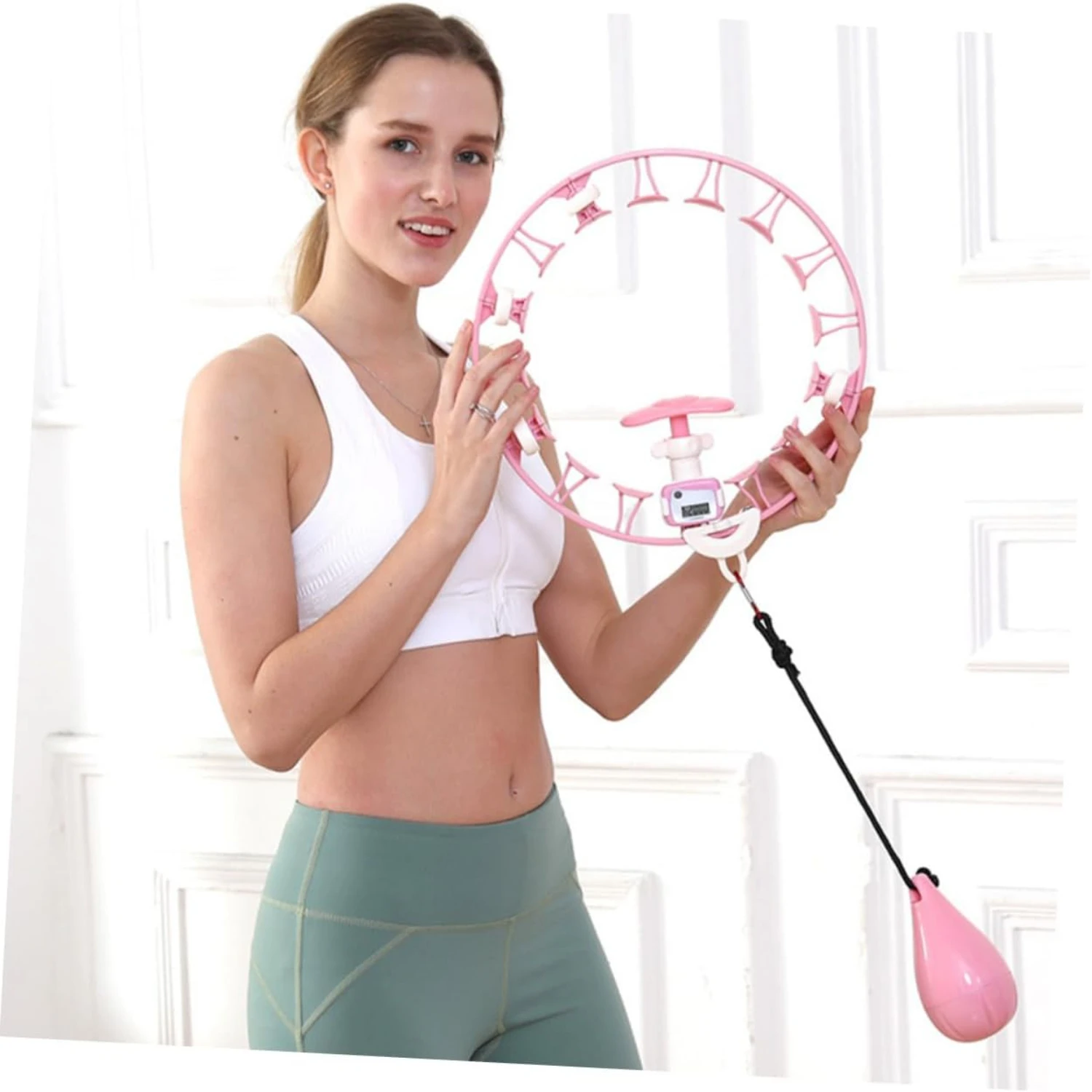 Enhance Your Workout with this Premium Stylish Slim Tone-Up Waist Hoop - Innovative and Effective Abs Gym Equipment for Advanced