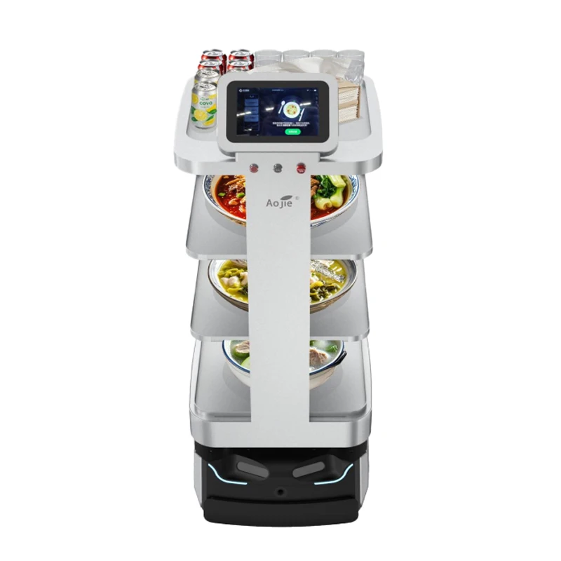Commercial Food Delivery Robot for Restaurant Hotel Safe and Stable Increase the Working Efficiency Delivery Food Robot