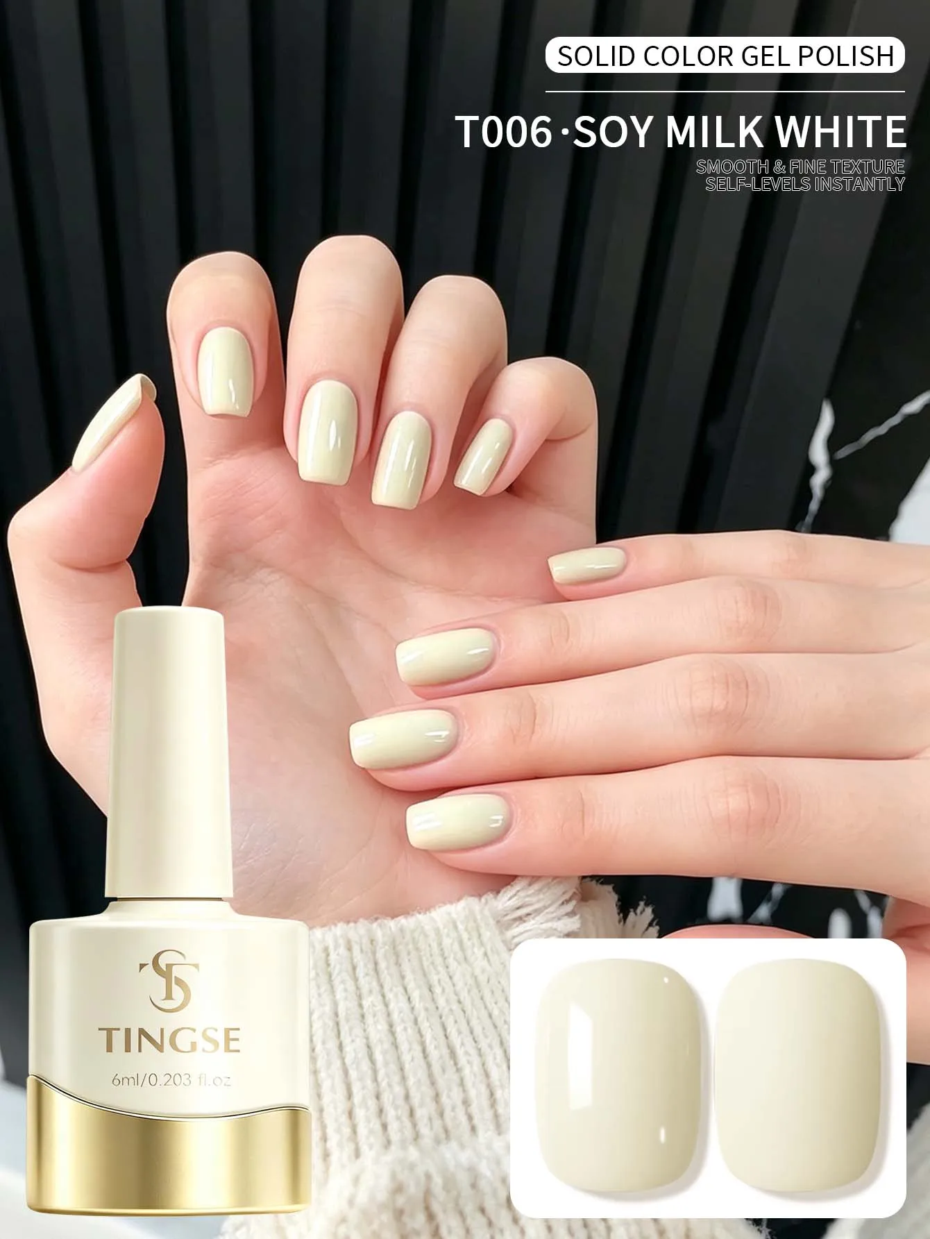 1pc 6ml White Gel Nail Polish Starter Pure Soak Off No Wipe Nail Gel Polish Suitable For All Seasons