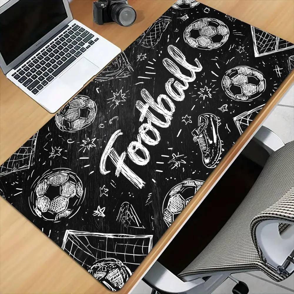 Football graffiti patterns Mouse Pad Desk Mat with Stitched Edge XXL Mousepads Rubber Anti-slip Gamer Keyboard Rug Gaming Mats