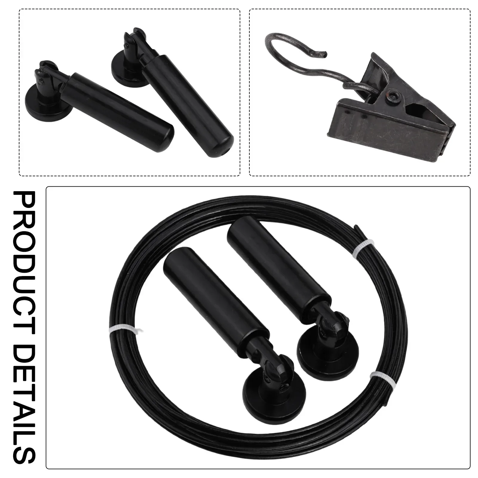 

Sturdy 5m Wall Mount Curtain Wire Rod Set Perfect for Draping Curtains or Displaying Art with a Modern Aesthetic