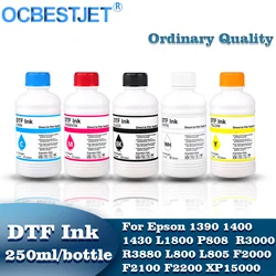 250ML/Bottle DTF Ink Ordinary Quality PET Film Transfer Ink For Epson I3200 P800 L1800 1390 L800  PET Film Printing And Transfer