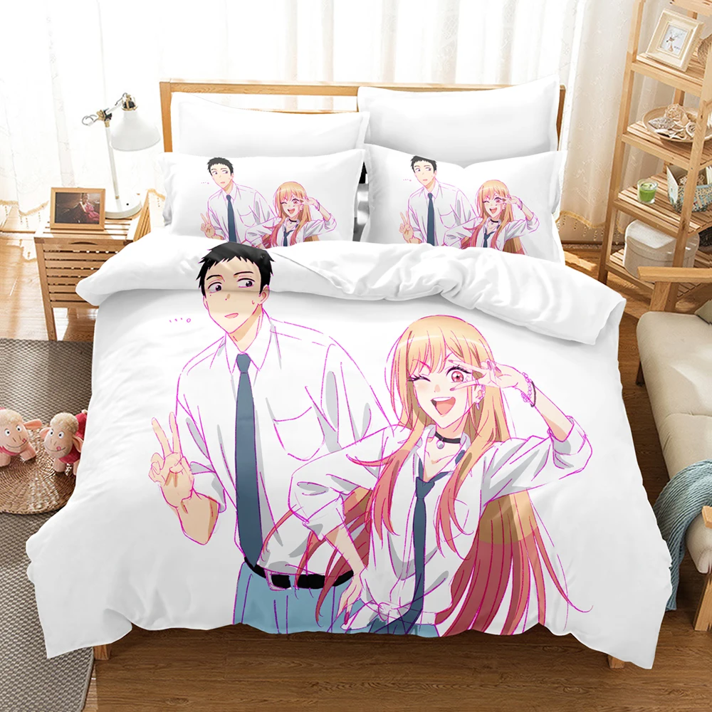 3d Printed Kawaii Cartoon My Dress-Up Darling Bedding Set Duvet Cover Pillow Cover Household Bedroom Decoration Duvet cover sets