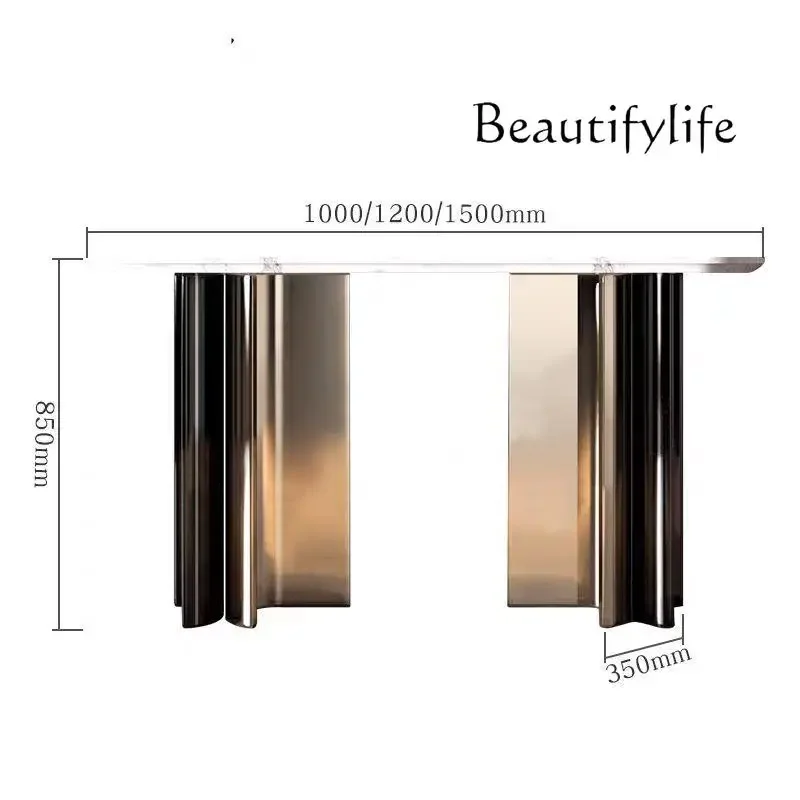 X36 Italian Stainless Steel Entrance Terrace Living Room Entrance Hotel End View Terrace Villa Case