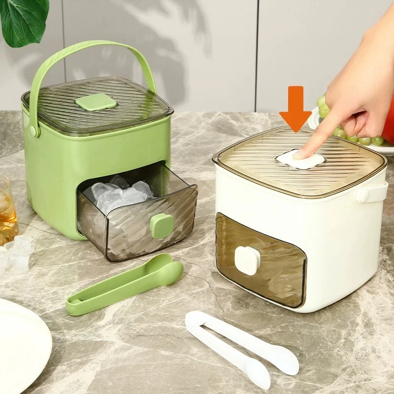 

Brigii Ice Cube Tray with Lid&Bin, Ice Cube Mold with 48 Cubes, Stackable Trays for Freezer with Easy-Release Silicone Bottom