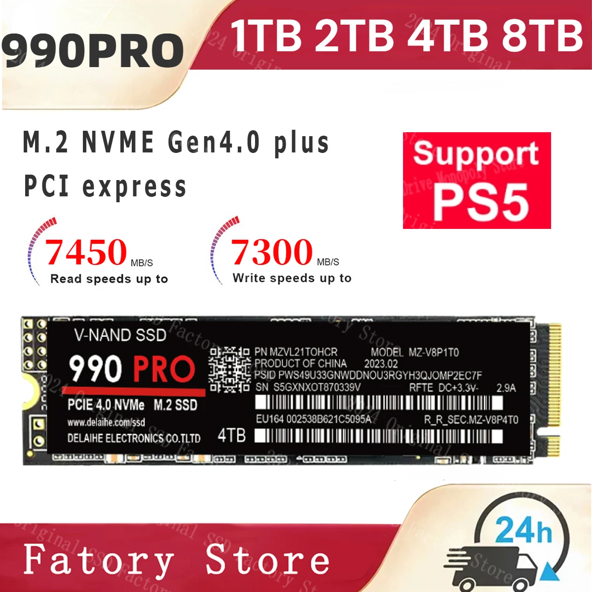 

990 PRO SSD M2 NVME 512GB 1TB Ssd M.2 2280 PCIe 4.0 Plus SSD NGFF M2 Hard Drive Disk Internal Solid State Drive for Laptop PS5