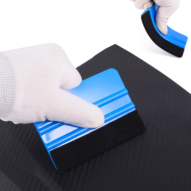 5Pcs Car Stickers Film Install Squeegee Vinyl Carbon Fiber Scraper with Felt Squeegee Tool Film Wrapping Car Wrap Tools 10x7cm