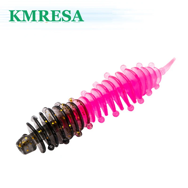 12pcs/Lot Supercontinent worm bait soft bait Tanta 50mm1.3g fishing lures Pesca carp fishing bass lure Isca artificial PVA