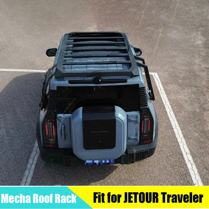 

Автомобильный багажник на крышу Mecha, подходит для CHERY JETOUR Traveler T2 2023 +, Модифицированная платформа на крышу, стойка, автомобильные внешние аксессуары