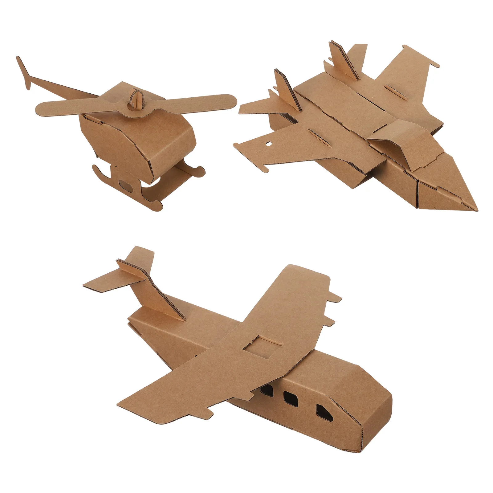 

Набор из 3-х картонных самолетов для сборки и росписи, развивающий творческий набор для детей, обучающая игра по конструированию самолетов