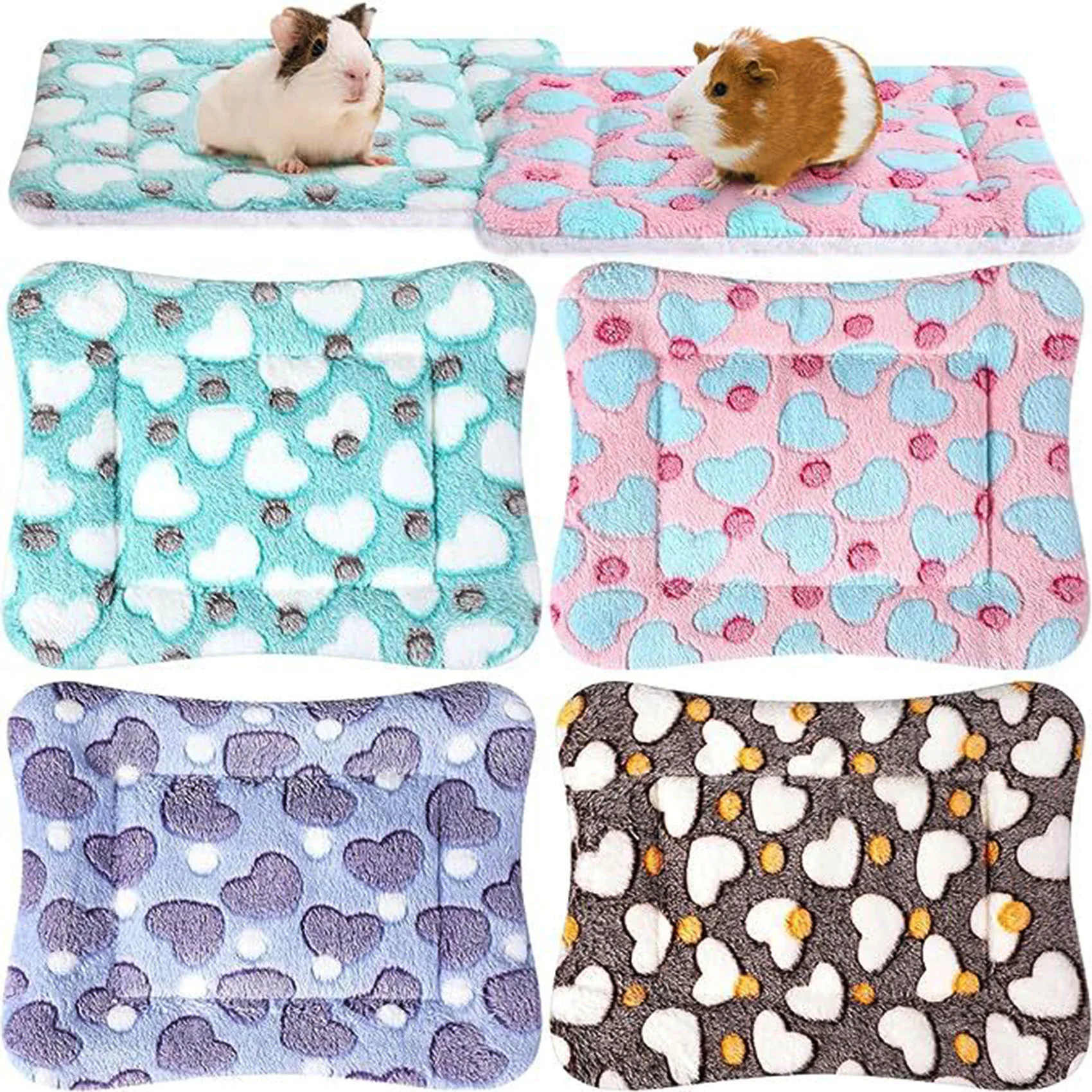Kleintier-Bett für Meerschweinchen und Hamster, Winter-Warmes Eichhörnchen-, Igel-, Kaninchen- und Chinchilla-Bett, Matratze, Nest, Hamster-Zubehör – Detail 2