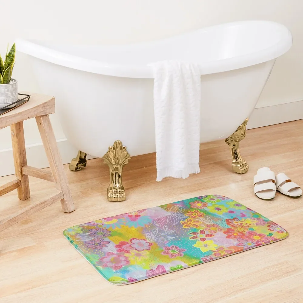 

Funky Flowers Bath Mat Mats For Bathroom And Toilet Bath Accessories Accessories Sets For The Bathroom Carpet Bathroom Mat