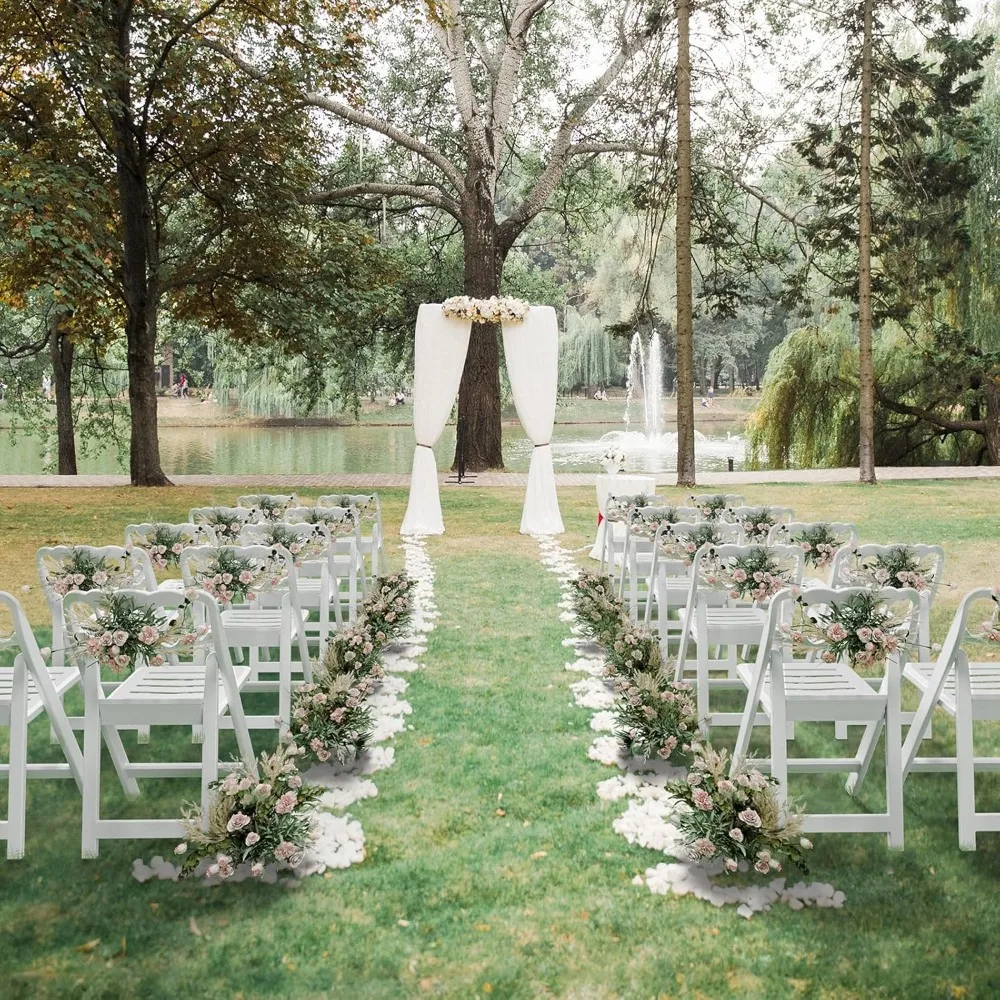 Resin Plastic Folding Chairs with Hollow Seats, 350 lbs Capacity, Ideal for Events and Parties