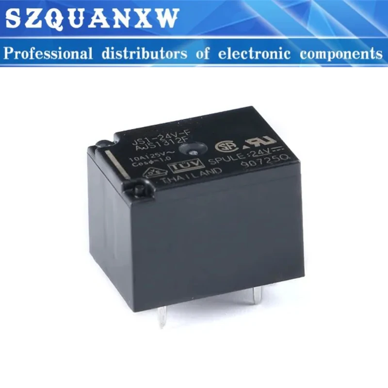 5PCS Power Relays DC 5V 12V 24V 10A 5Pin JS1-5V-F AJS1319F JS1-12V-F AJS1311F JS1-24V-F AJS1312F DC5V DC12V DC24V 10A Relais