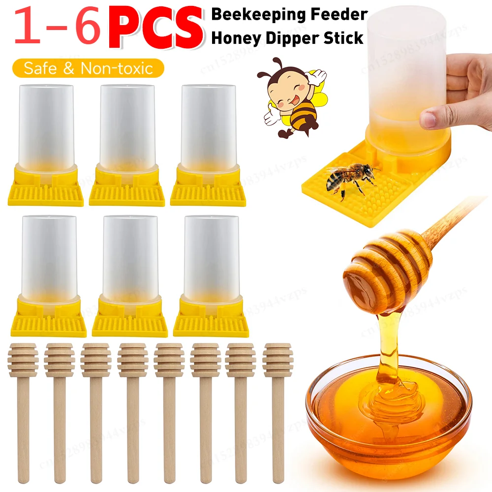 1-6Pcs Honey Bee Water Dispenser Drinking Water Feeder Box Safe Non-toxic Beekeeping Lightweight Bee Supplies for Beekeeper