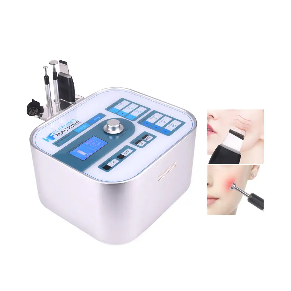 2 in 1 Deep Facial Cleansing Machine Ultrasonic Scrubber Negative ion Cleansing For Bleak Head Remove Shrink Large Pores