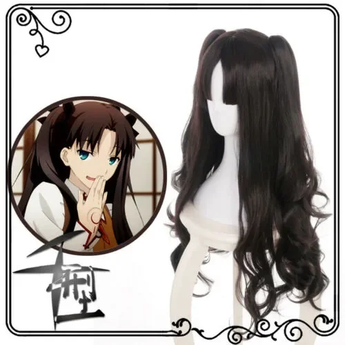 

Fate/stay Night Rin Tohsaka Wig Long Black and Dark Brown Cosplay Anime Hair Wig