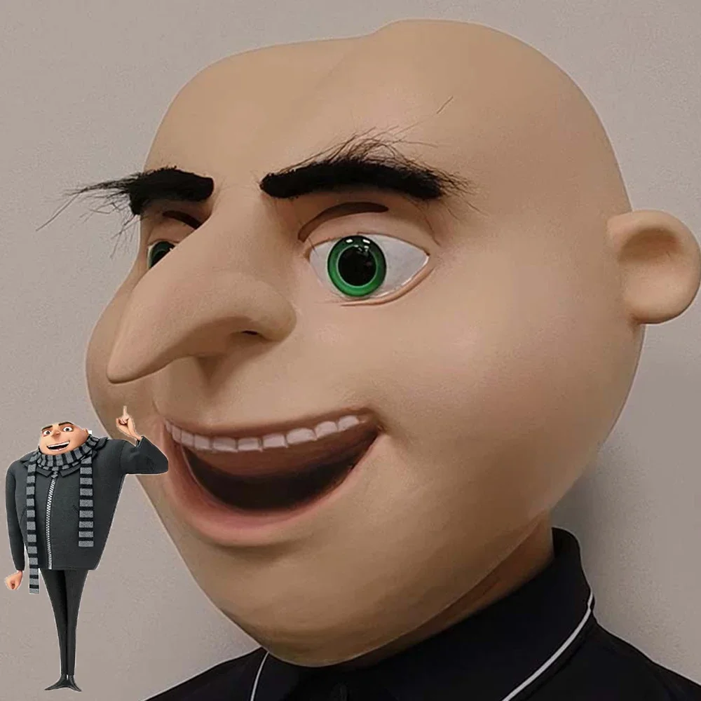 

Косплей Gru masque complet sur la tête masques en Latex Adulte Хэллоуин подарок подарки аксессуары для косплея dedeguisement