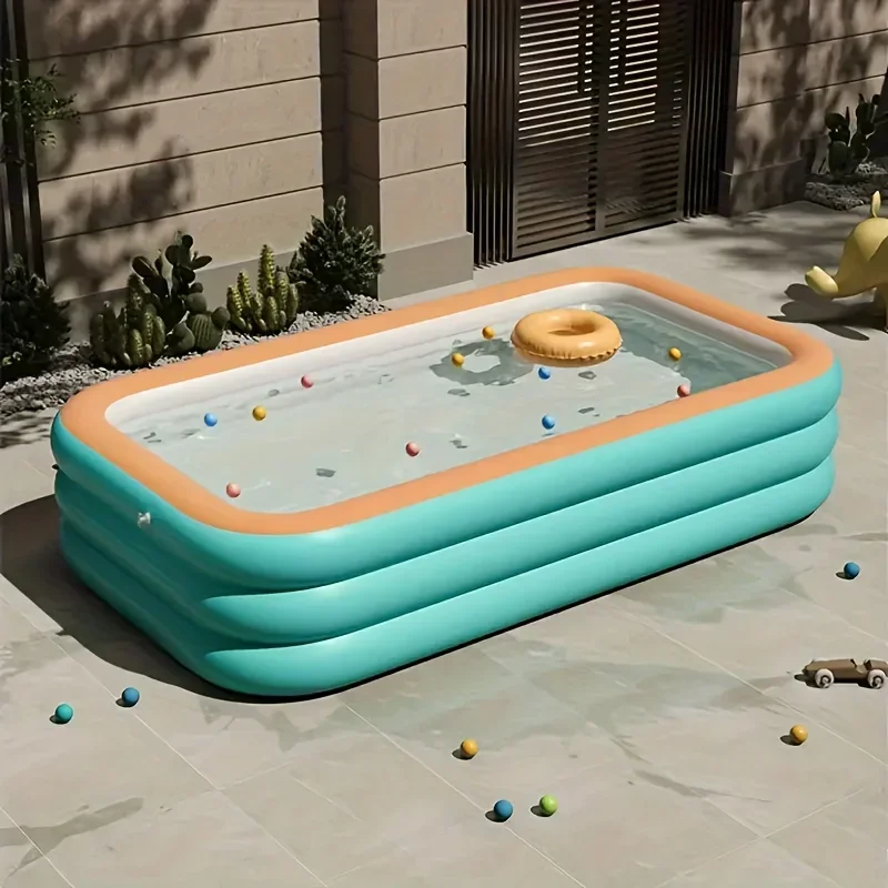 1PC PVC Inflatable Swimming Pool Thickened Square Bathtub Durable Large Home Swimming Pools Summer Water Party Backyard Garden - Image 3