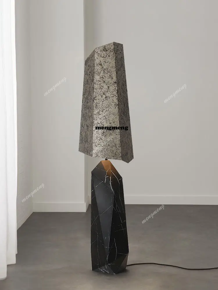 

Decorative marble villa ornament sales office large floor lamp high-end living room front desk lamps can be customized