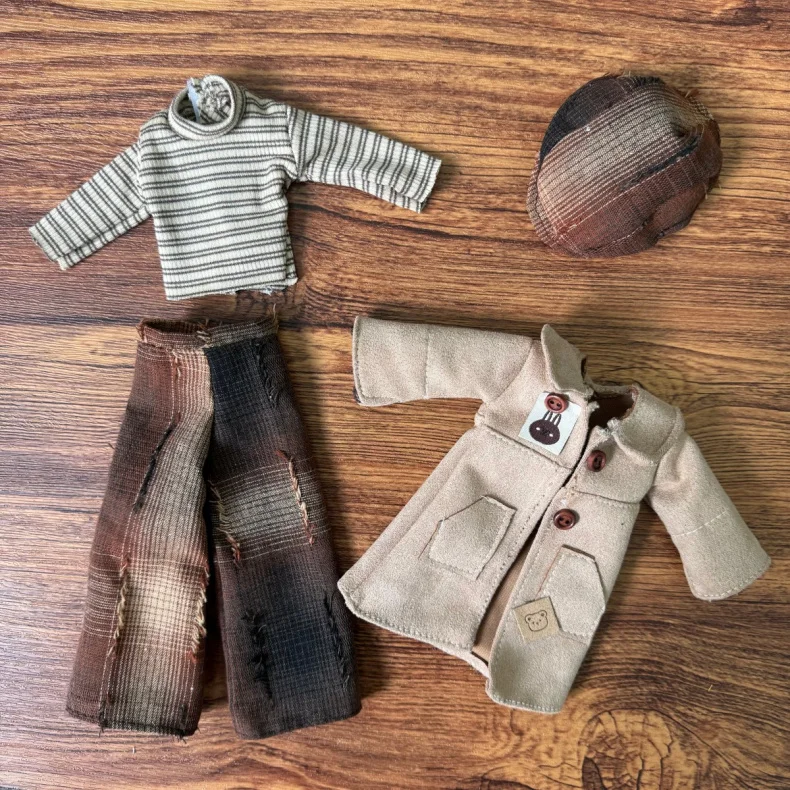 Cute Fashion 30cm BJD Doll Clothes 1/6 Scale Doll Outfit Set Girl Doll Replacement Dress Up Accessories for Birthday Gift Toy