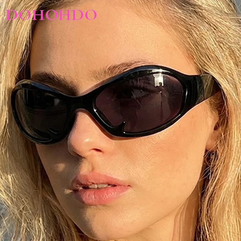 

Trendy Brand Y2K Cycling Sunglasses Outdoor Sports Shades Millennium Futuristic Sun Glasses Protection Shooting Eyewear UV400