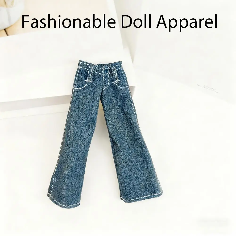 

Babydoll Jeans Retro Loose Wide-leg Pants Fashion Cool Doll Clothes For Doll Trousers Casual Wears Accessories