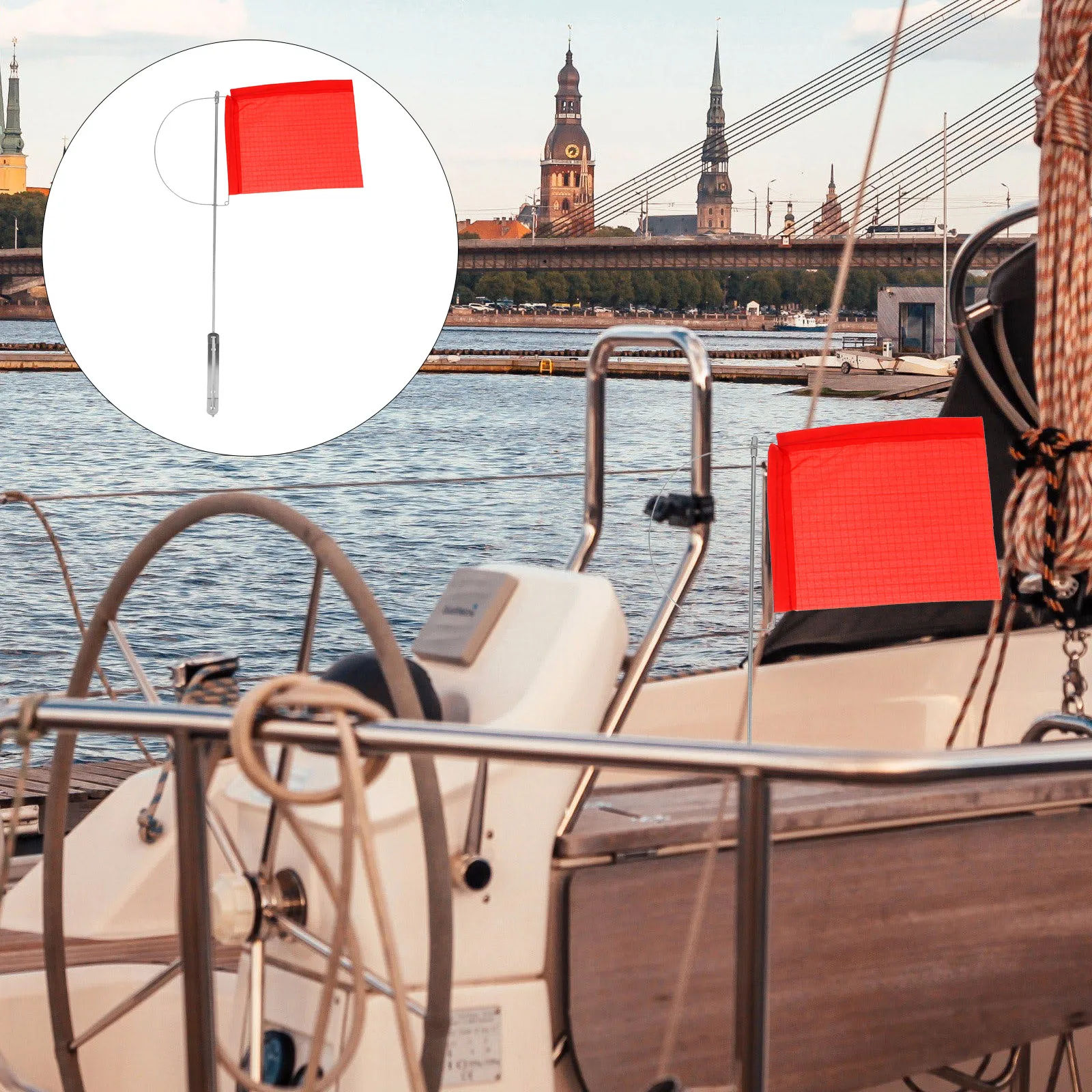 

Boat Wind Direction Flag 130x110mm Stainless Steel Marine Accessories Yacht Windsock Heavy Duty Tool Vane Ocean