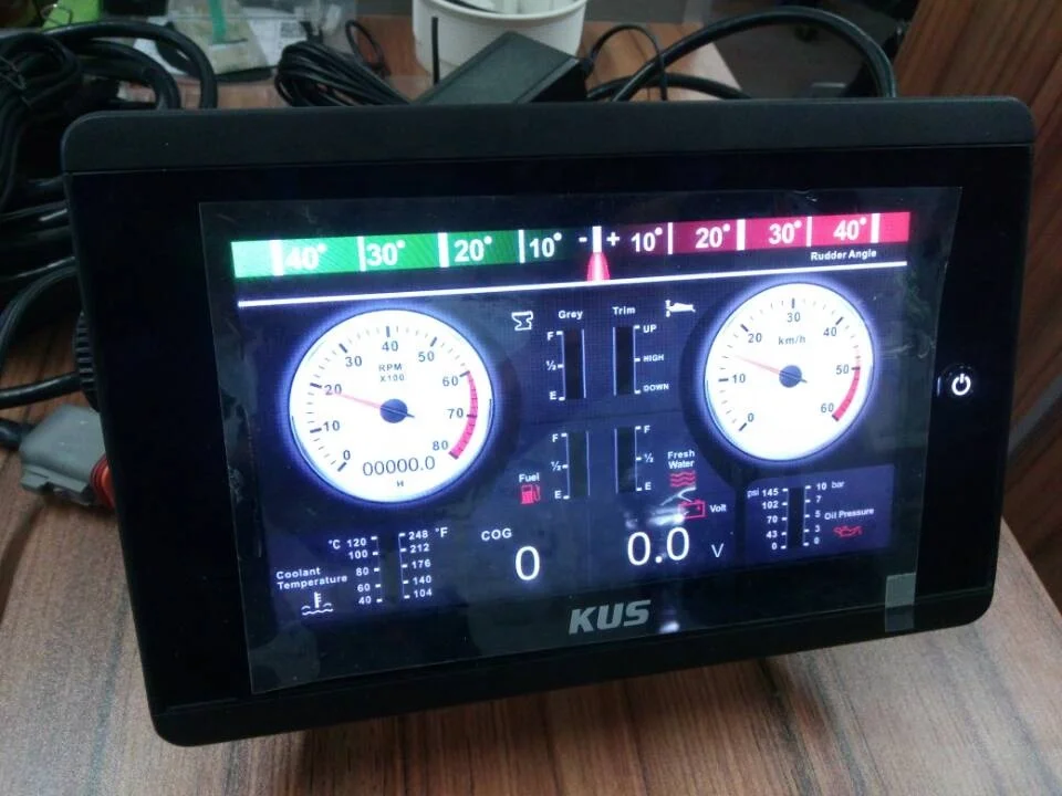 Boat Multi-function Gauge With LCD Screen Gauge Panel NMEA2000 TFT Gauge 280*240*180mm