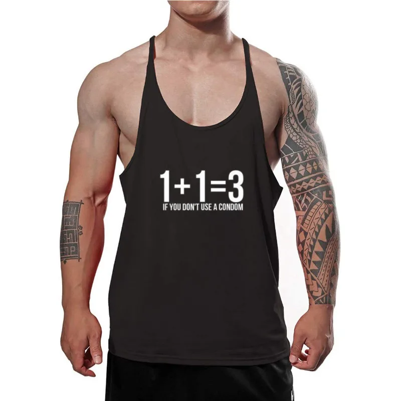 

Men’s Summer Tank Tops 100％ Cotton Breathable I-shaped Vest Bodybuilding Sportswear Outdoor Basketball Jersey Fitness Clothing