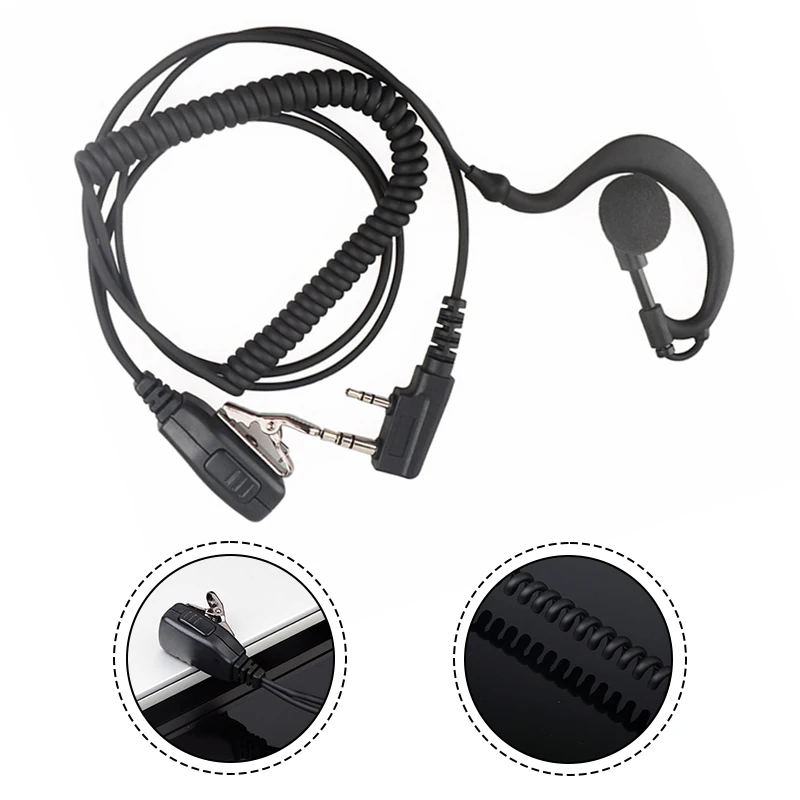 Walkie-Talkie Headset With Microphone Perfect Compatibility For Bao-feng Interphone Earphones Walkie-Talkie Parts  Accessories