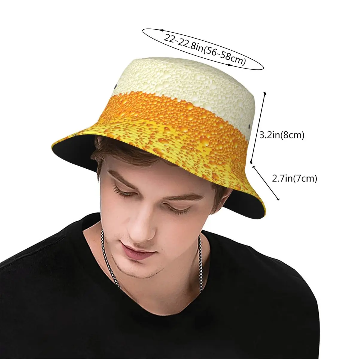 Beer Water Bucket Hat Summer Delicious Drink Vintage Fisherman Hats For Couple Foldable Fishing Caps Hip Hop Graphic Sun Hats