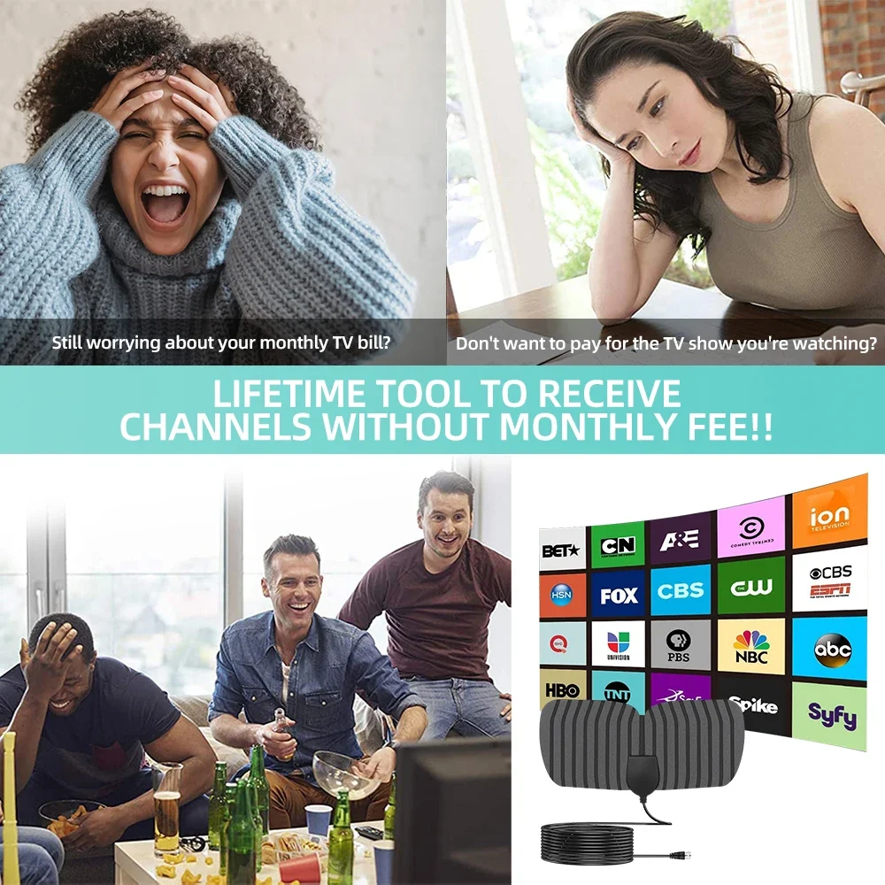 

Pro-Grade 25dB HD Antenna - 8K/4K/1080P Triple Signal for DVB-T2/ATSC 3.0 TVs