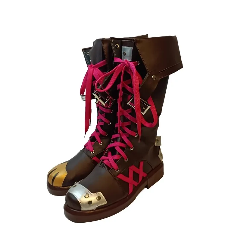 LOL Arcane Jinx Cosplay Sapatos, Props Botas, Anime Halloween Party Costumes, Acessórios, Jogo