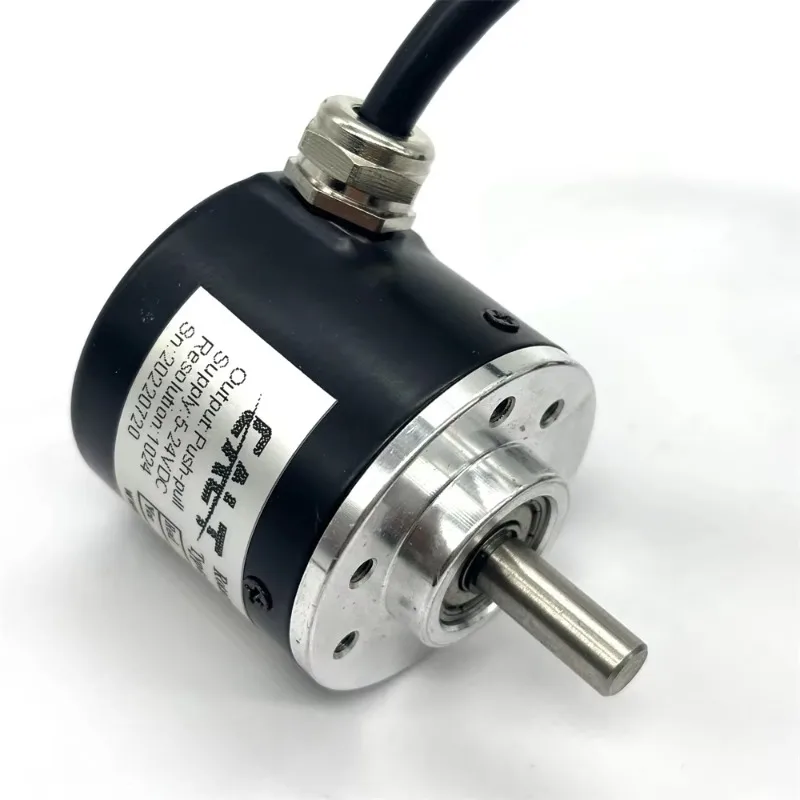 ES38 38mm incremental rotary encoder with 6mm shaft 5V/5-26V/8-24V 100ppr 500ppr 1000ppr output NPN/push-pull signal