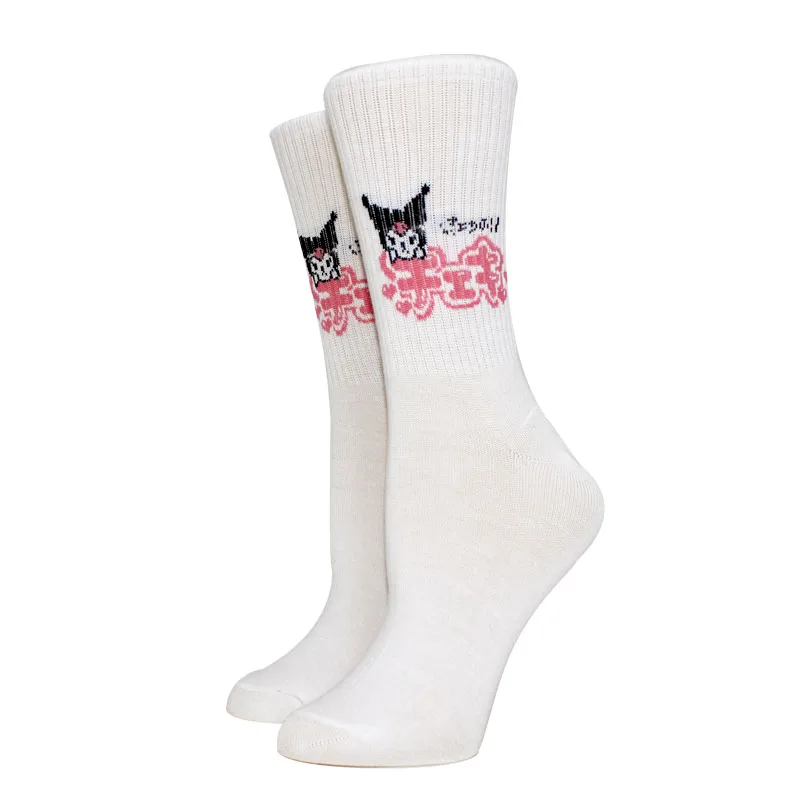 6 أزواج جديد الكرتون النساء الجوارب عادية kawaii الأوسط جوارب أنبوبية spuer لطيف جوارب بناتي جوارب بيضاء وسوداء أنيمي الجوارب حجم 35-40 #6