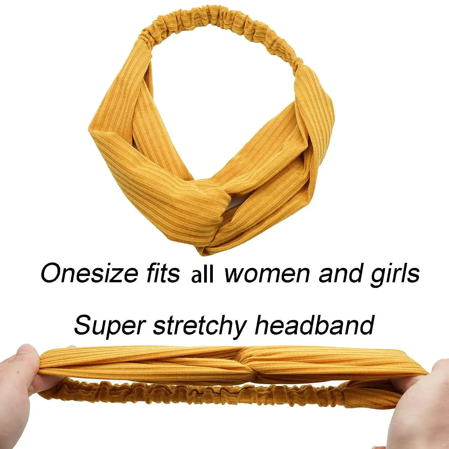 Women Solid Color Elastic Hair Bands Yoga Headband Fashion Turban Makeup Hair Hoop Vintag Headwrap Hair Accessories